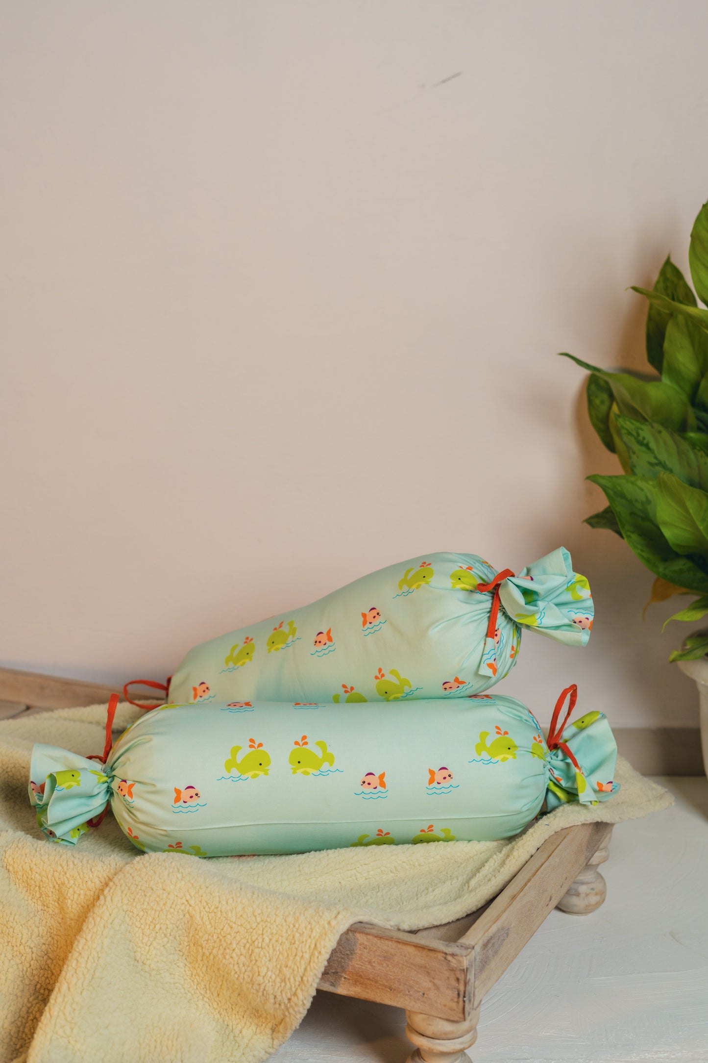 Oh Whale Bolster Cover With Insert