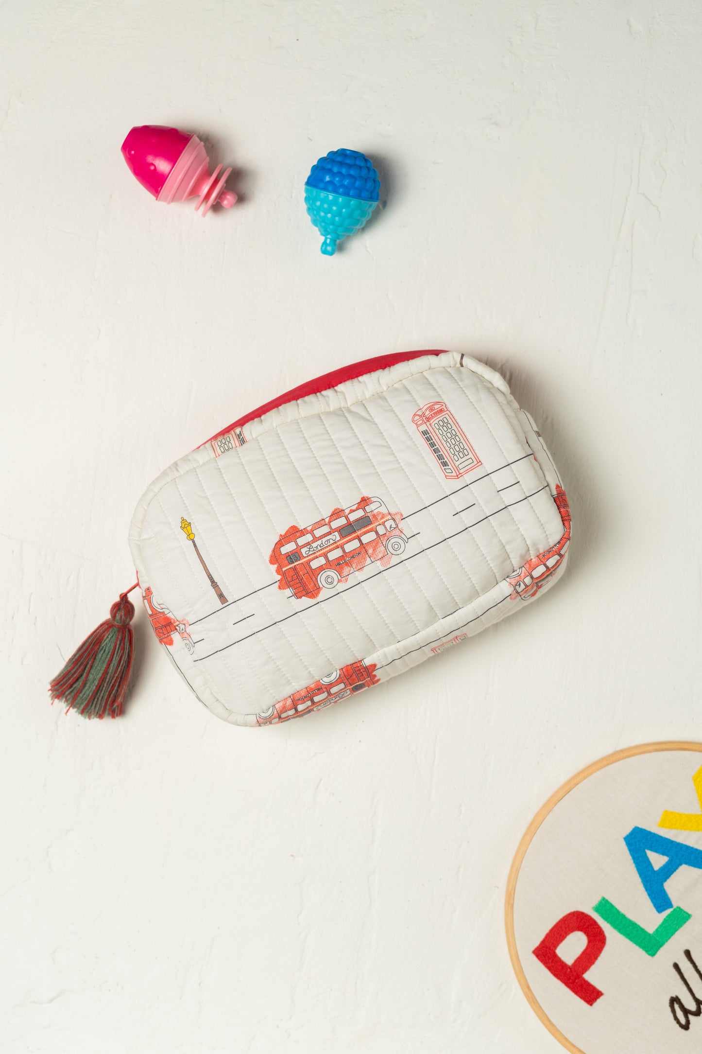 London Calling Rectangle Quilted Pouch