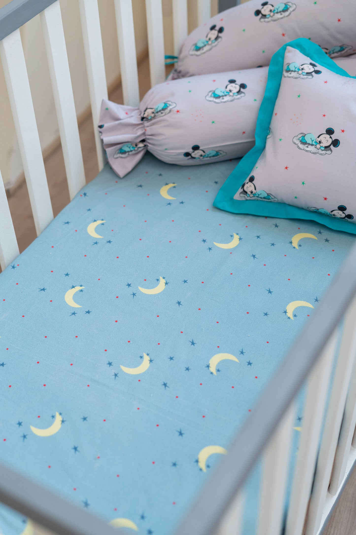 Star and Moon Fitted Cotsheet