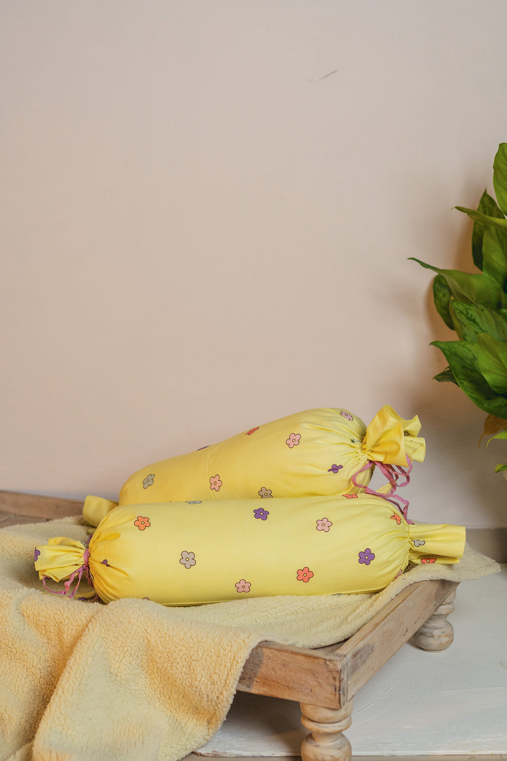 Flower Print Bolster Cover