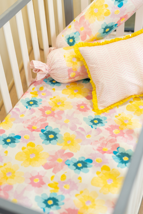 Bloom and Blossom Cotsheet