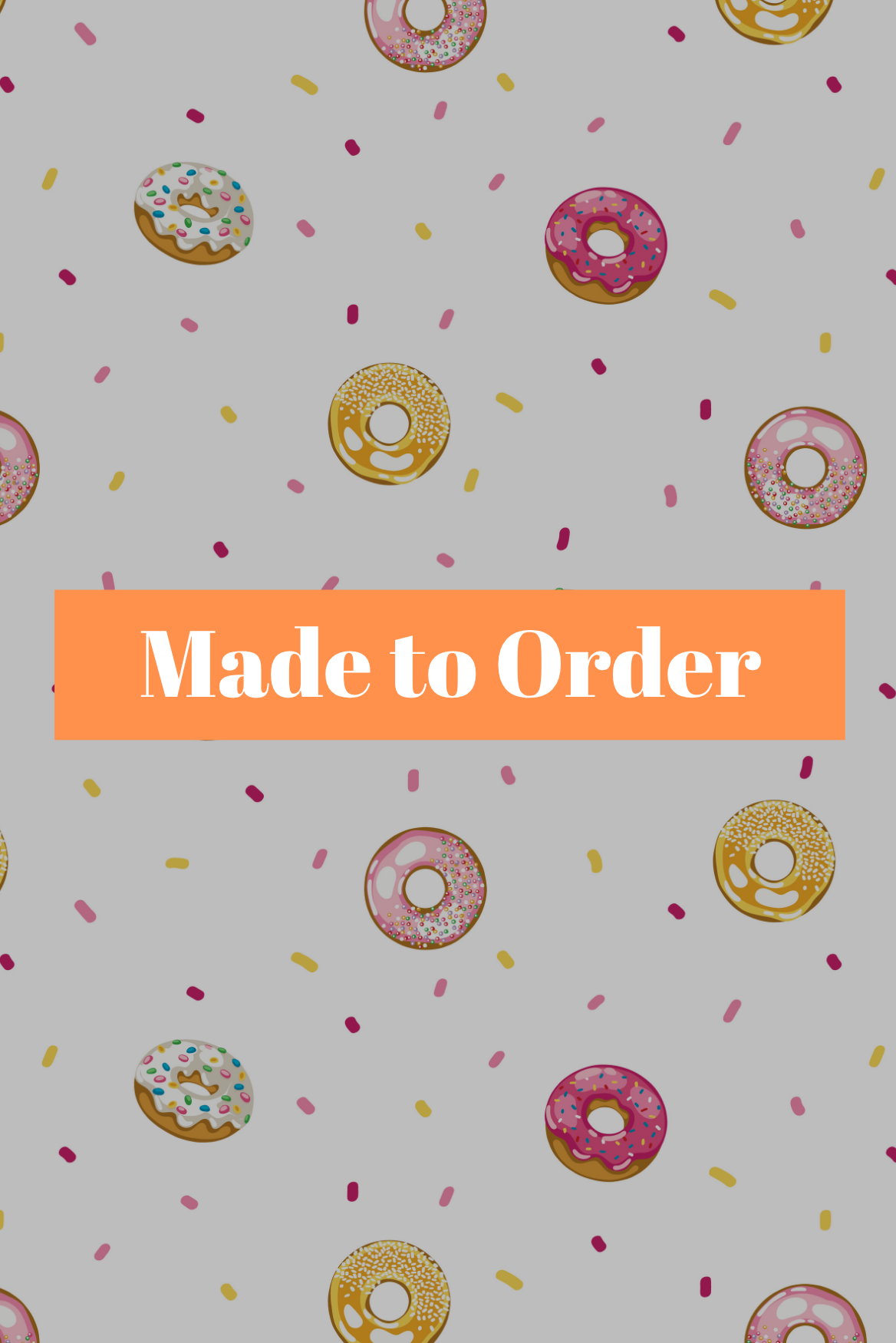Donut Love Rectangle Quilted Pouch