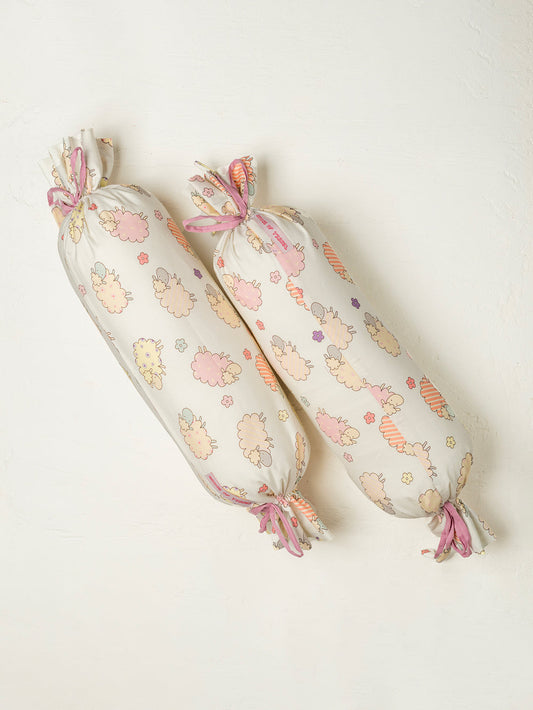 Baa-Baa Black Sheep Bolster Cover