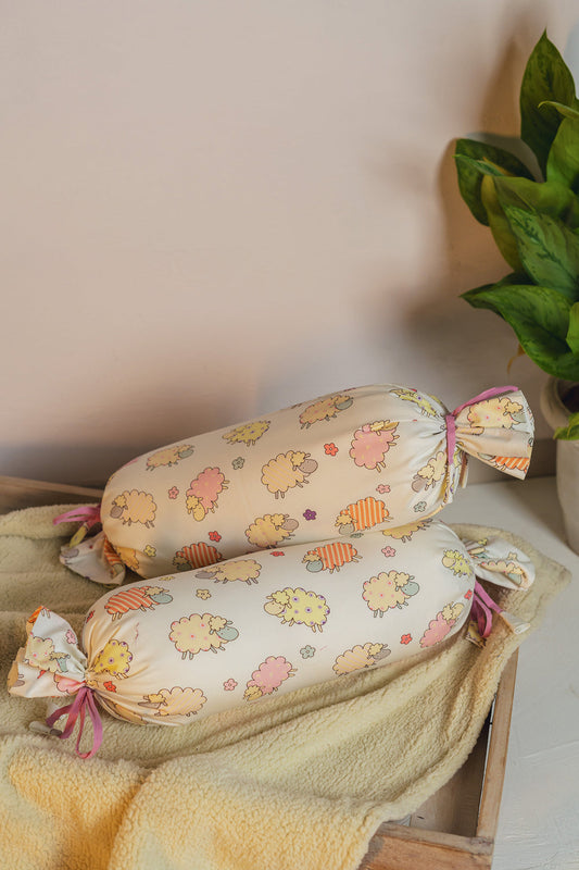 Baa-Baa Black Sheep Bolster Cover With Insert