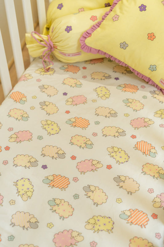 Baa-Baa Black Sheep Fitted Cotsheet