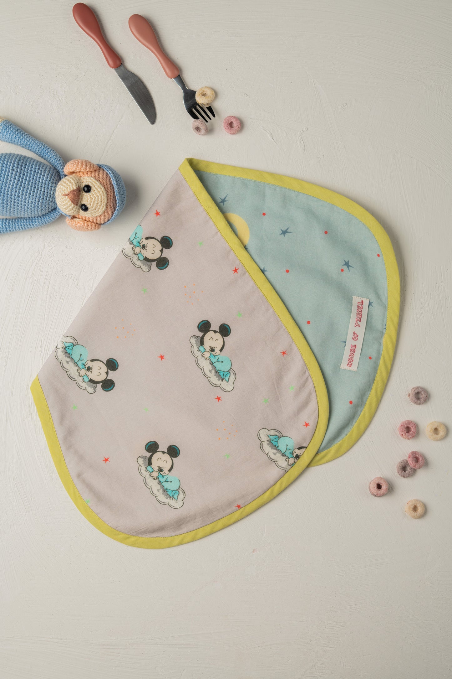 Goodnight Mickey Burp Cloth