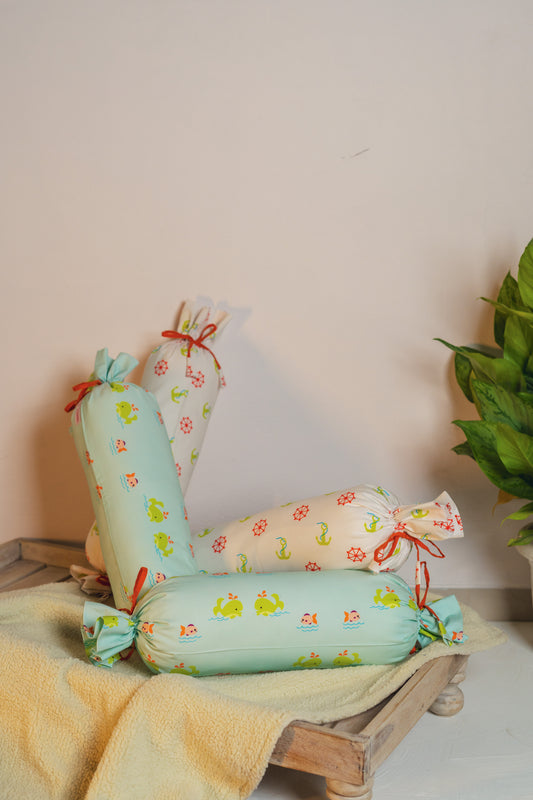 Oh Whale Bolster Cover With Insert