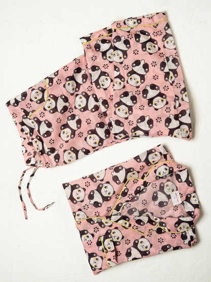 Paw Some Panda Nightsuit Pink