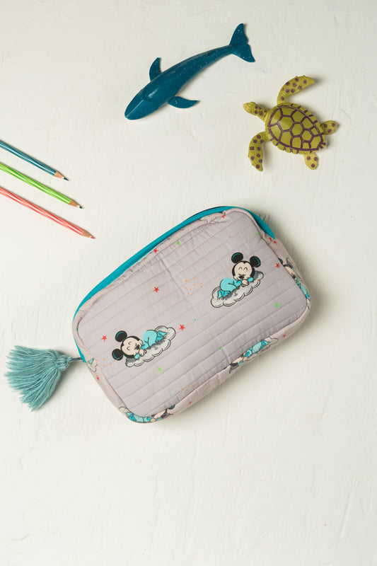 Goodnight Mickey Rectangle Quilted Pouch