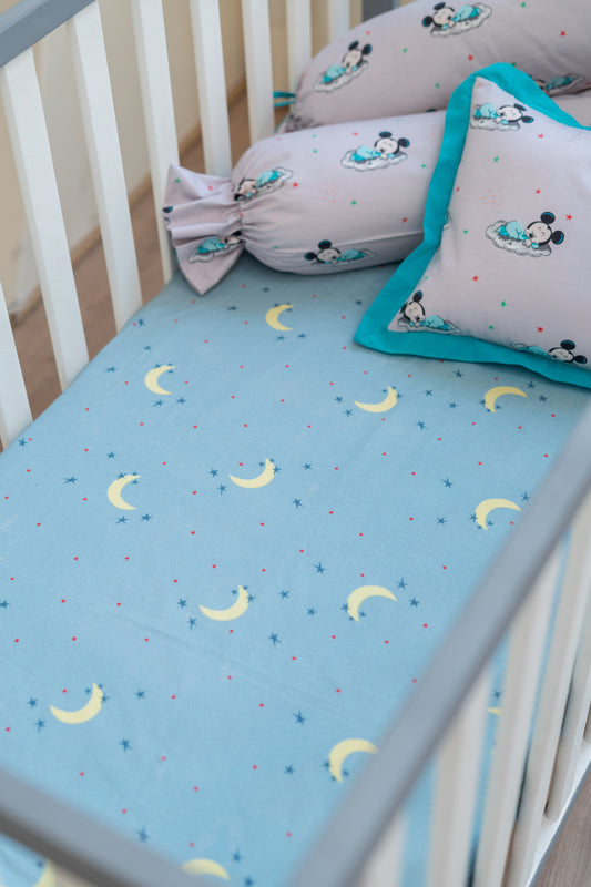 Star and Moon Fitted Cotsheet