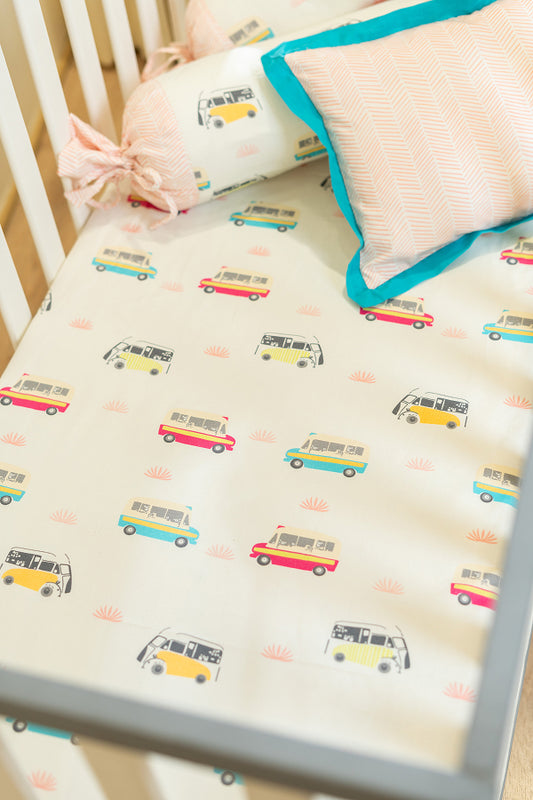 Magic Bus Fitted Cotsheet