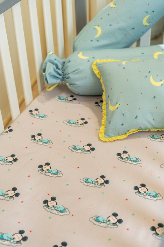Goodnight Mickey Fitted Cotsheet