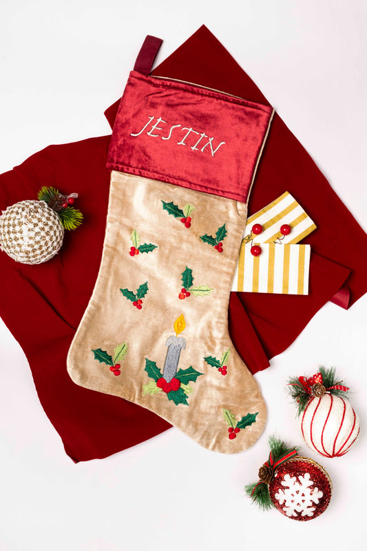Holly Glow Christmas Stocking