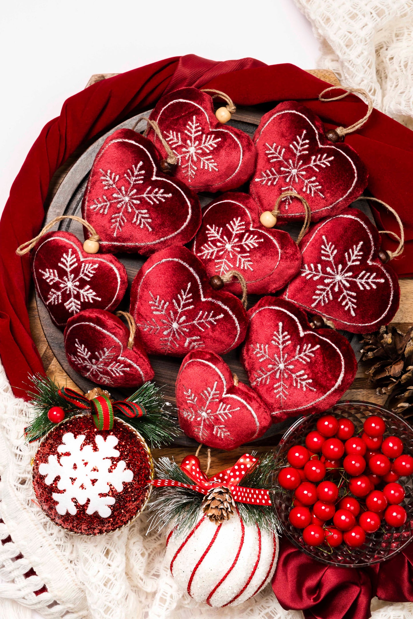 Heart Flakes Ornament