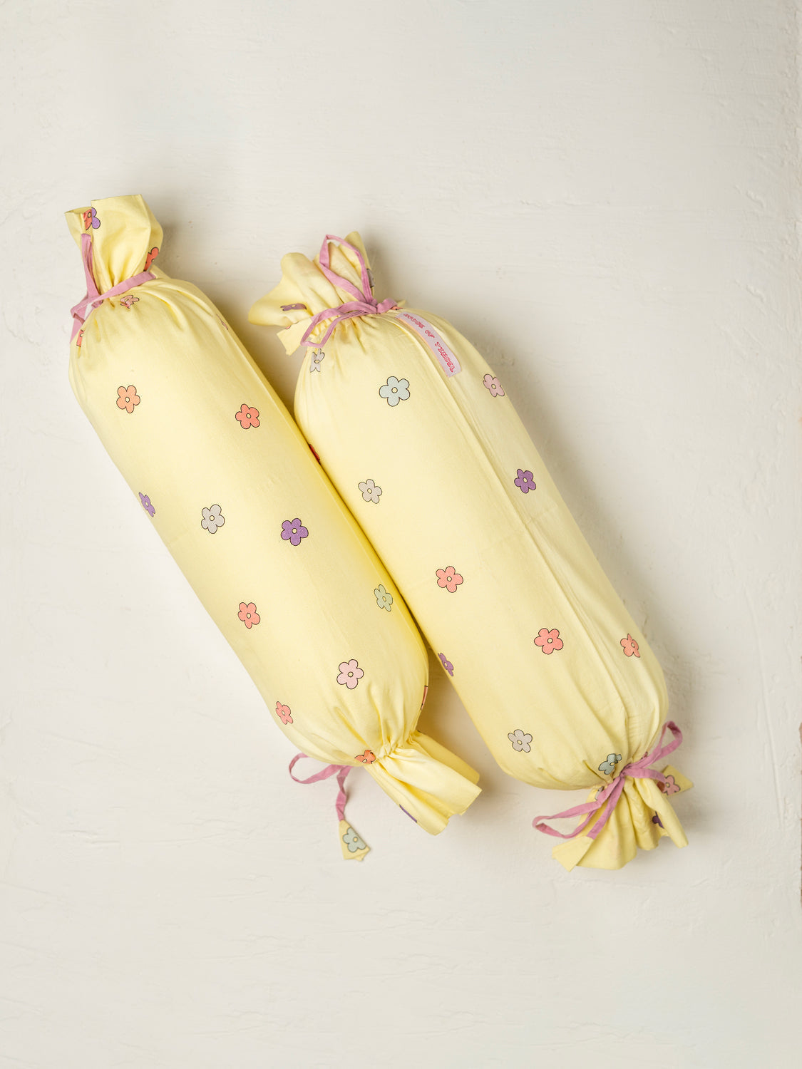 Flower  Bolster Cover With Insert