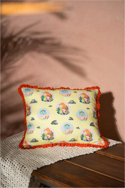 Dino-Saur Pillow Cover With Insert